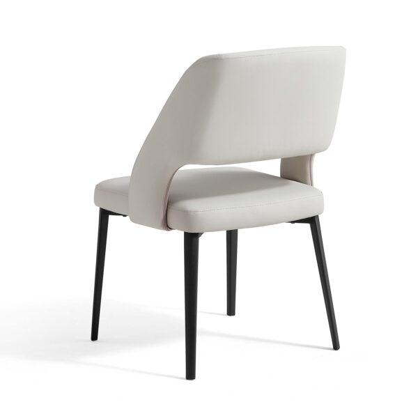 Malha Faux Leather Armchair – Grey - Image 3
