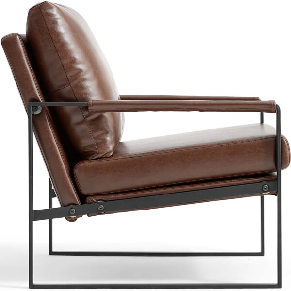 Milburn PVC Leather Armchair - Image 3