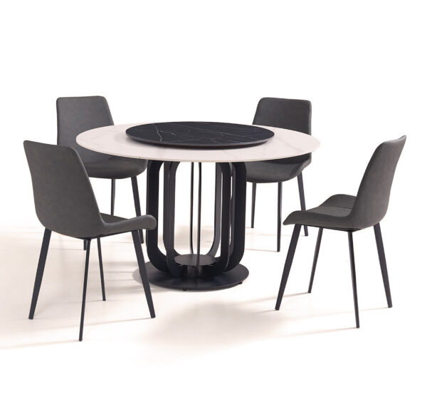 Preita 1.3M Round Sintered Stone Dining Table - Image 6