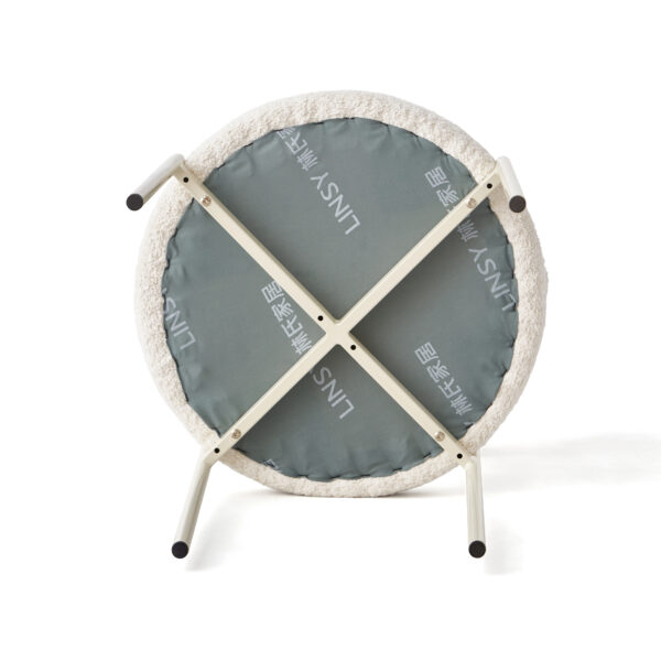 Abessa Velvet Dining Chair – White - Image 5