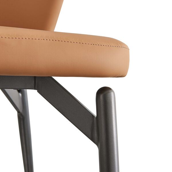 lvria Faux Leather Chair – Tawny - Image 6