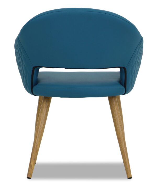 Kian Faux Leather Armchair – Teal - Image 3