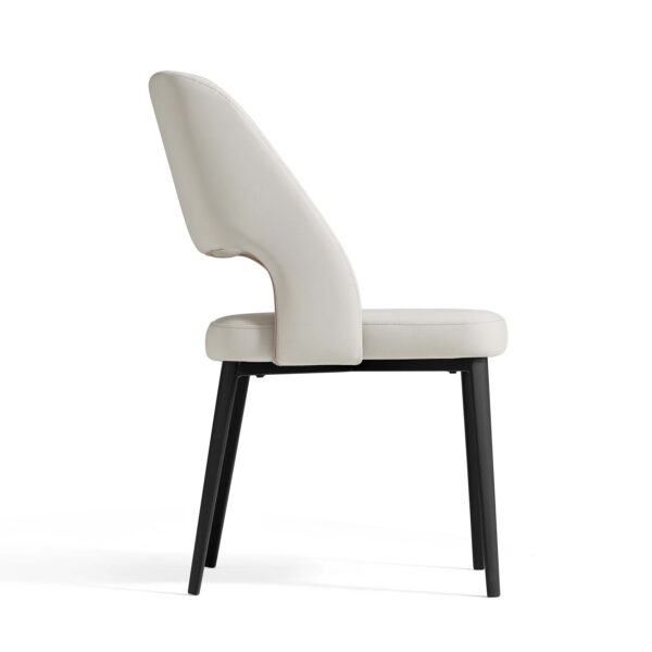 Malha Faux Leather Armchair – Grey - Image 2