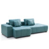 Woolcott L-Shape Sofa – Blue Green - Image 2