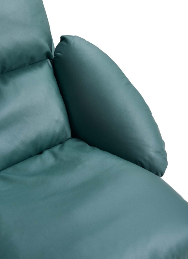 Whytlok Modern Green Leathaire Armchair - Image 6