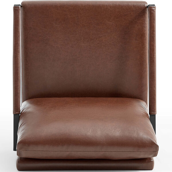 Milburn PVC Leather Armchair - Image 4