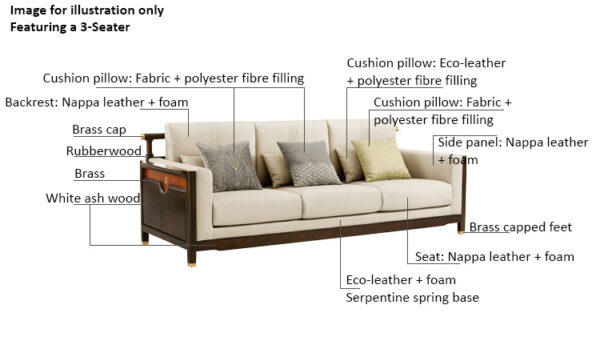 Azunto Premium PVC Nappa Leather Armchair - Image 6