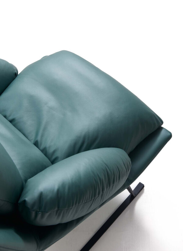 Whytlok Modern Green Leathaire Armchair - Image 7