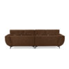 Alcina 4-Seater Leatheraire Fabric Sofa with Ottoman - Image 3