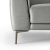 Brago Premium 4-Seater Leather Sofa with Ottoman – Light Grey - Image 4