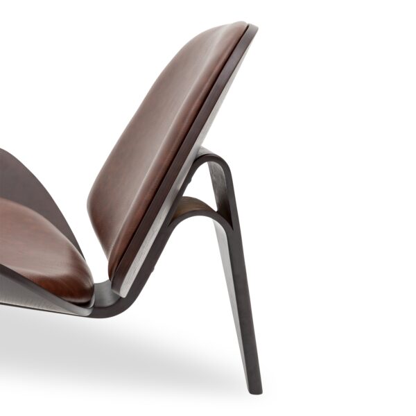 Tatum Walnut Veneer Accent Chair with PVC Upholstery - Image 8