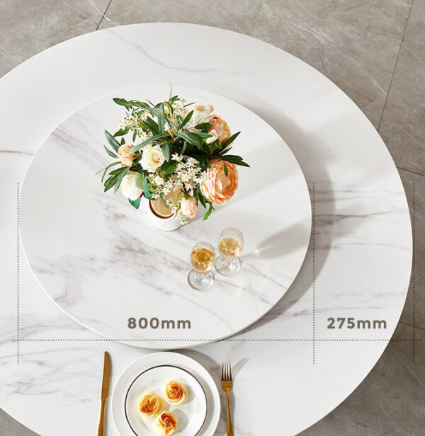Botticino 1.35M Round Sintered Stone Dining Table - Image 5