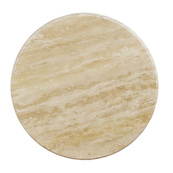 Oliva 1.1M Travertine Round Dining Table - Image 8