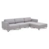 Scott 3-Seater Modular Sofa with Ottoman – Light Grey - Image 2