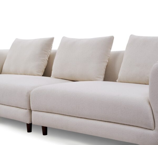 Gwenyth 4-Seater Sherpa Fabric Sofa - Image 7