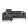 Adriano 2.15m 3-Seater Fabric Sofa with Ottoman - Image 7