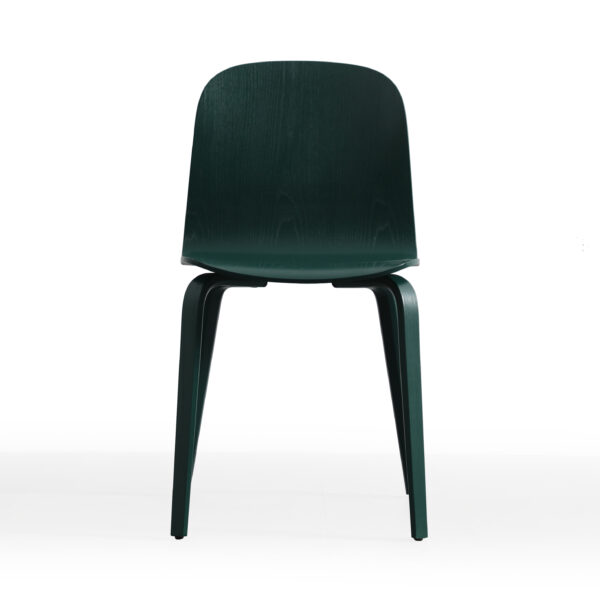 Koji Curved Oak Veneer Armless Chair - Image 7