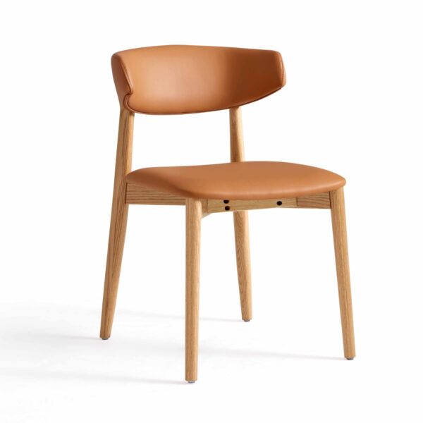 Vance Mid-Century Oak Dining Chair - Image 4
