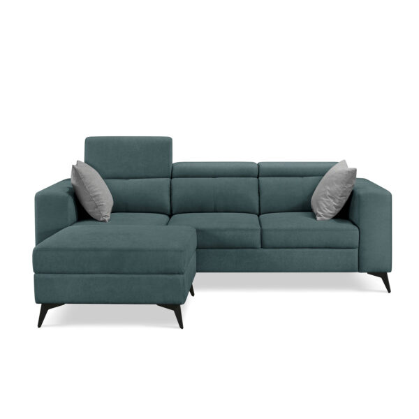 Adriano 2.15m 3-Seater Fabric Sofa with Ottoman - Image 6