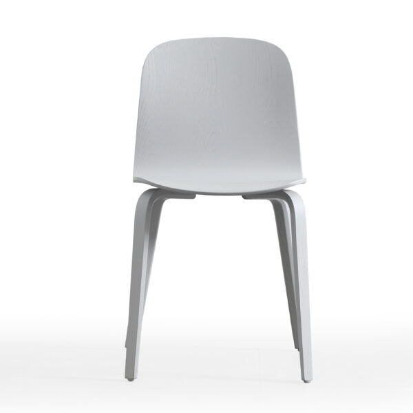 Koji Curved Oak Veneer Armless Chair - Image 8