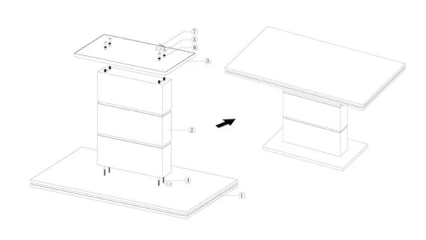Lucenzo Modern Leather Dining Table Set - Image 10