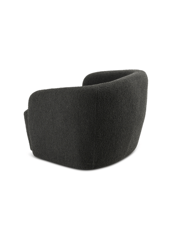 Elowen Curved Swivel Armchair – Boucle Fabric - Image 3