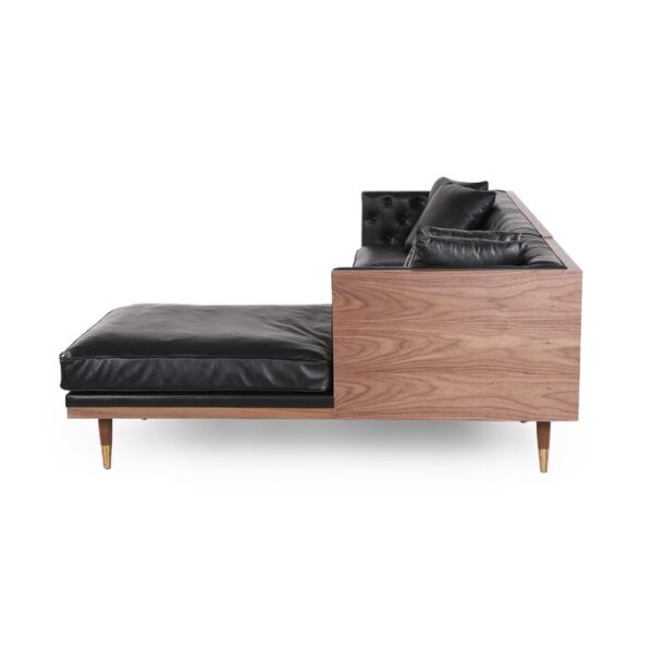 Lennox 2-Piece Leather Chaise Sectional - Image 12