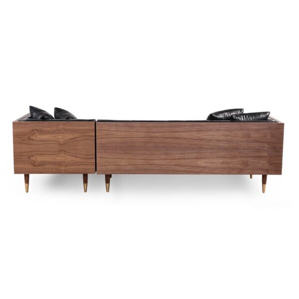 Lennox 2-Piece Leather Chaise Sectional - Image 14