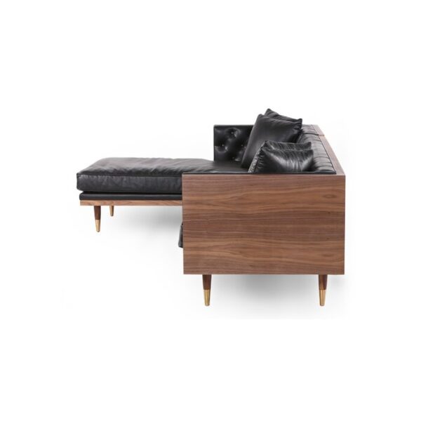 Lennox 2-Piece Leather Chaise Sectional - Image 7