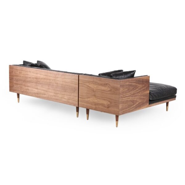 Lennox 2-Piece Leather Chaise Sectional - Image 8
