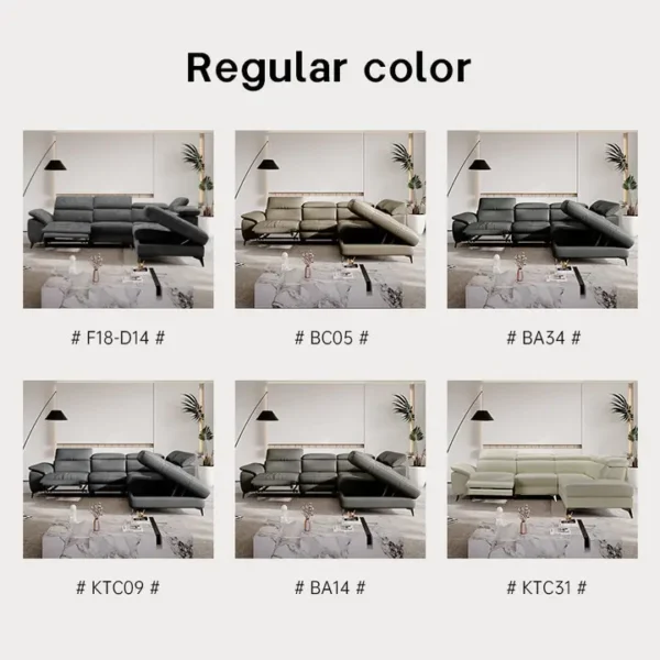 Moderno L-Shape 3-Seater Electric Recliner Sofa - Image 8
