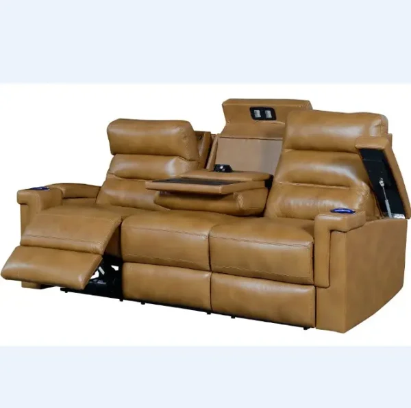 Valentio Premium 2-Seater Recliner Sofa with Console - Image 8