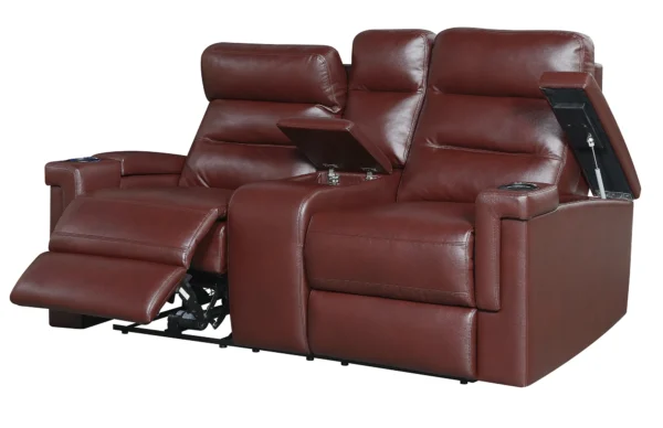 Valentio Premium 2-Seater Recliner Sofa with Console - Image 6
