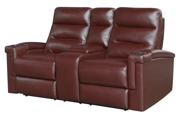 Valentio Premium 2-Seater Recliner Sofa with Console - Image 5