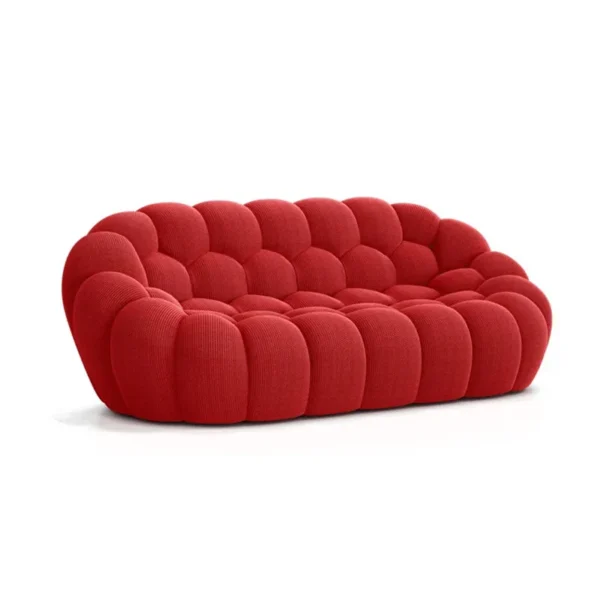 LUNARA Velvet Cloud 3-Seater Sofa - Image 4