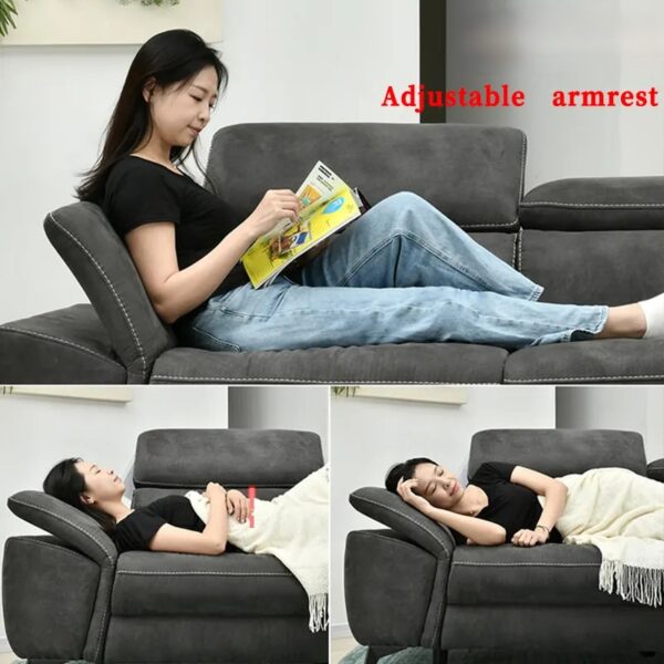 Moderno L-Shape 3-Seater Electric Recliner Sofa - Image 7