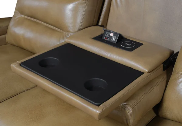 Valentio Premium 2-Seater Recliner Sofa with Console - Image 2