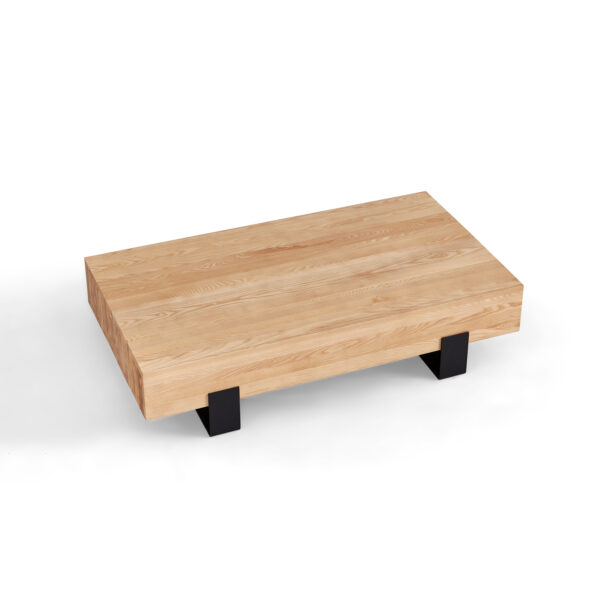 Adelmar Solid Ash Wood Coffee Table – 1.3M (Natural) - Image 3