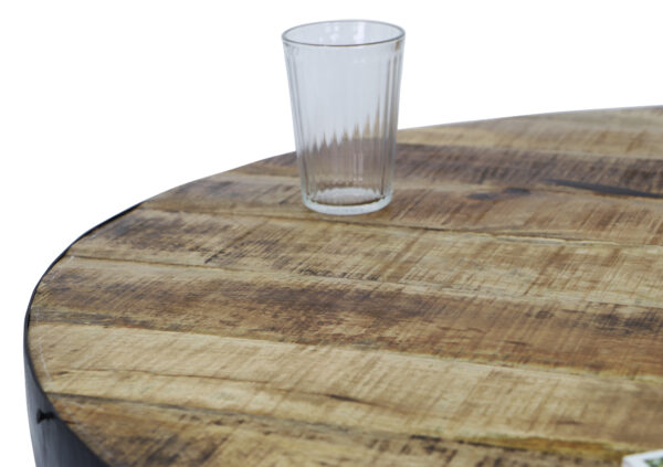Yeng Reclaimed Mango Wood Drum Coffee Table - Image 3