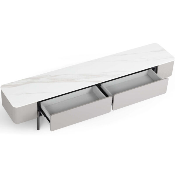 Higham Grey TV Console with Sintered Stone Top - Image 3