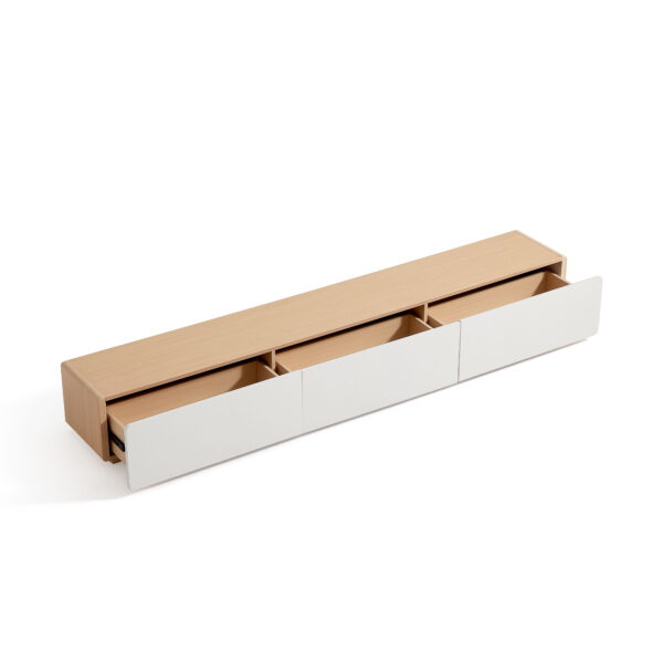Ayelin TV Console (White/Natural) - Image 2