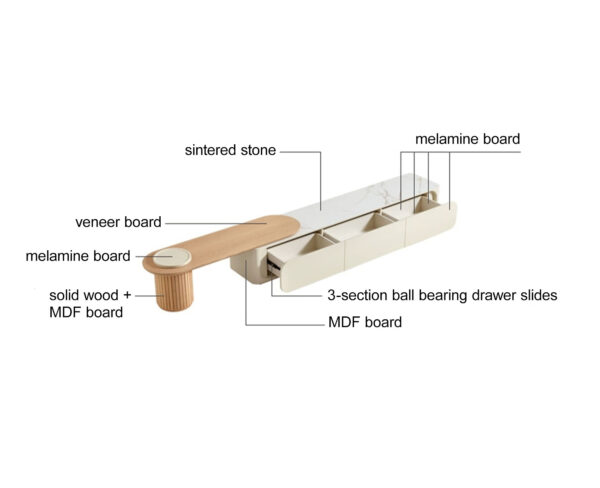 Wendell Extendable TV Console – Off-White Sintered Stone - Image 8