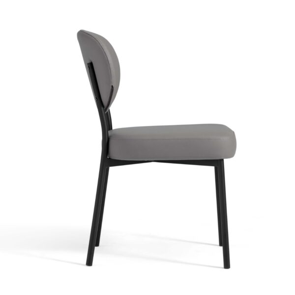 Choni Faux Leather Armless Chair - Image 4