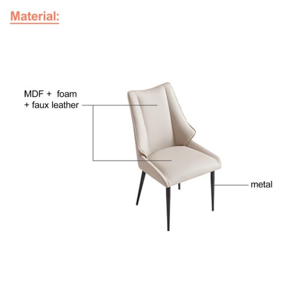 Arvid Faux Leather Dining Chair - Image 11