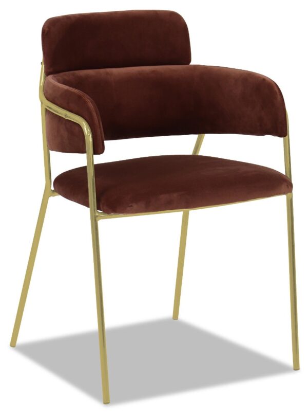 Emmiel Velvet Dining Chair with Gold Legs - Image 27