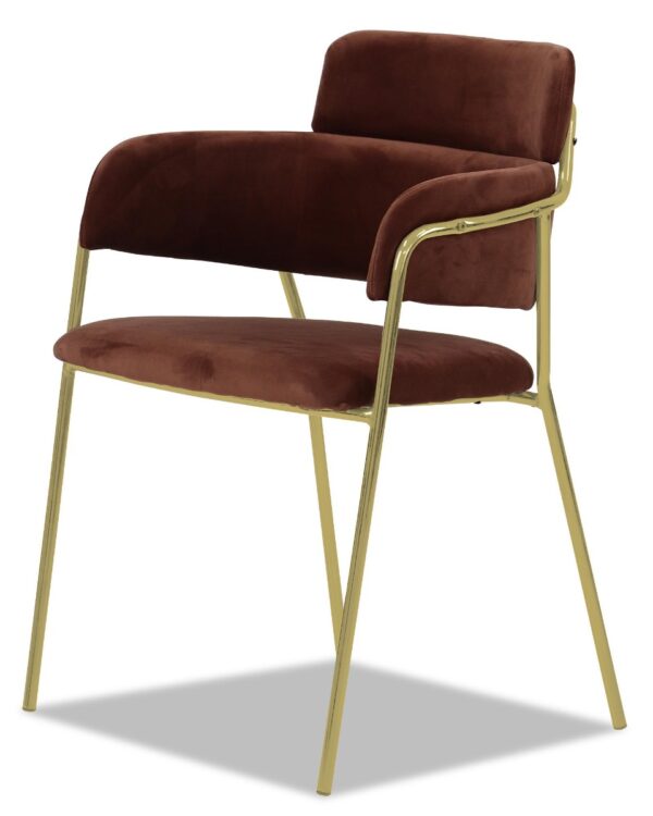 Emmiel Velvet Dining Chair with Gold Legs - Image 26
