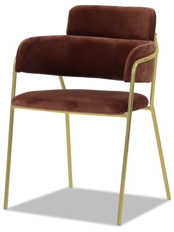 Emmiel Velvet Dining Chair with Gold Legs - Image 24