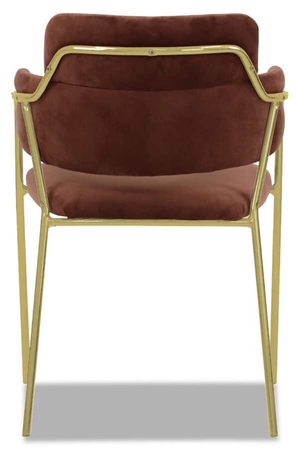 Emmiel Velvet Dining Chair with Gold Legs - Image 23