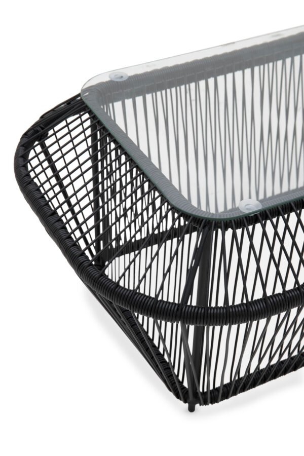 Black Spinel Rattan Coffee Table - Image 4