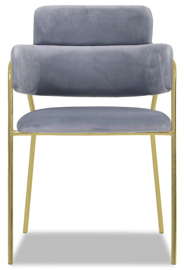 Emmiel Velvet Dining Chair with Gold Legs - Image 22